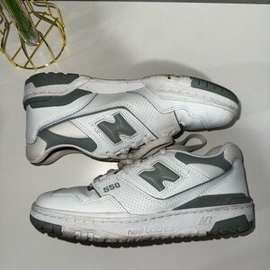 New Balance 550 White and Gray Sneakers